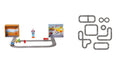 ToysLink - Airport Playset With Paper Puzzle Airport Runaway