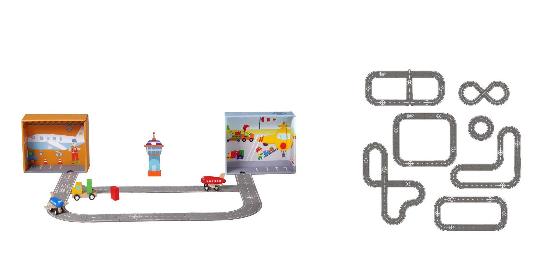 ToysLink - Airport Playset With Paper Puzzle Airport Runaway