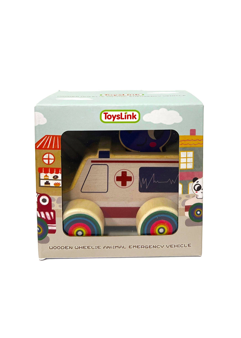 Toyslink - Wooden Mini Wheelie Emergency Vehicle