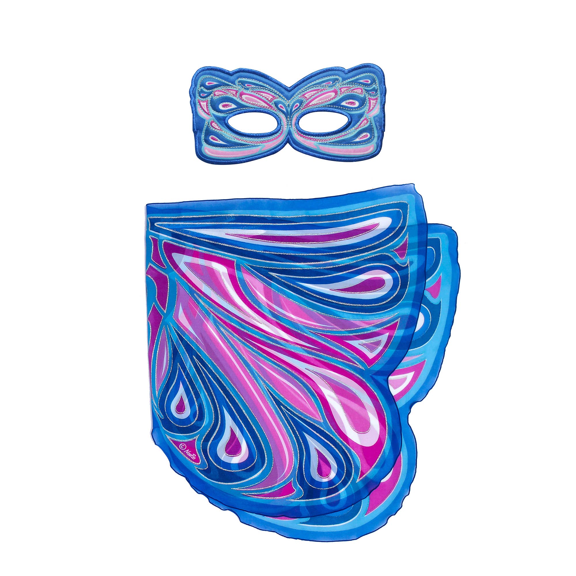 Dreamy Dress-Ups - Blue Fortune Fairy Wings + Mask Set