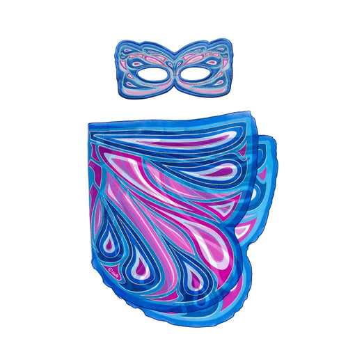 Dreamy Dress-Ups - Blue Fortune Fairy Wings + Mask Set
