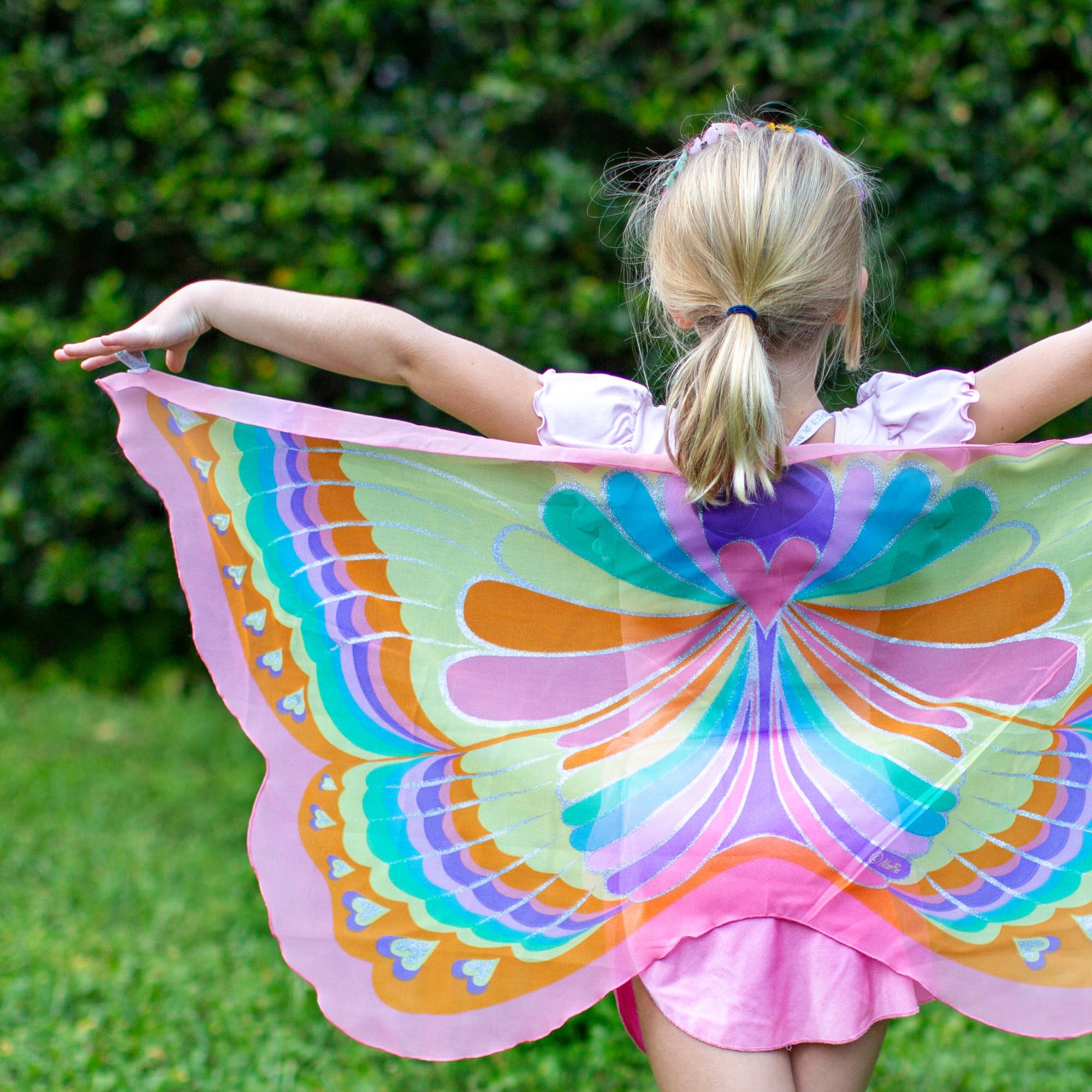 Dreamy Dress-Ups - Pink Rainbow Butterfly Wings + Mask Set