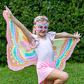 Dreamy Dress-Ups - Pink Rainbow Butterfly Wings + Mask Set