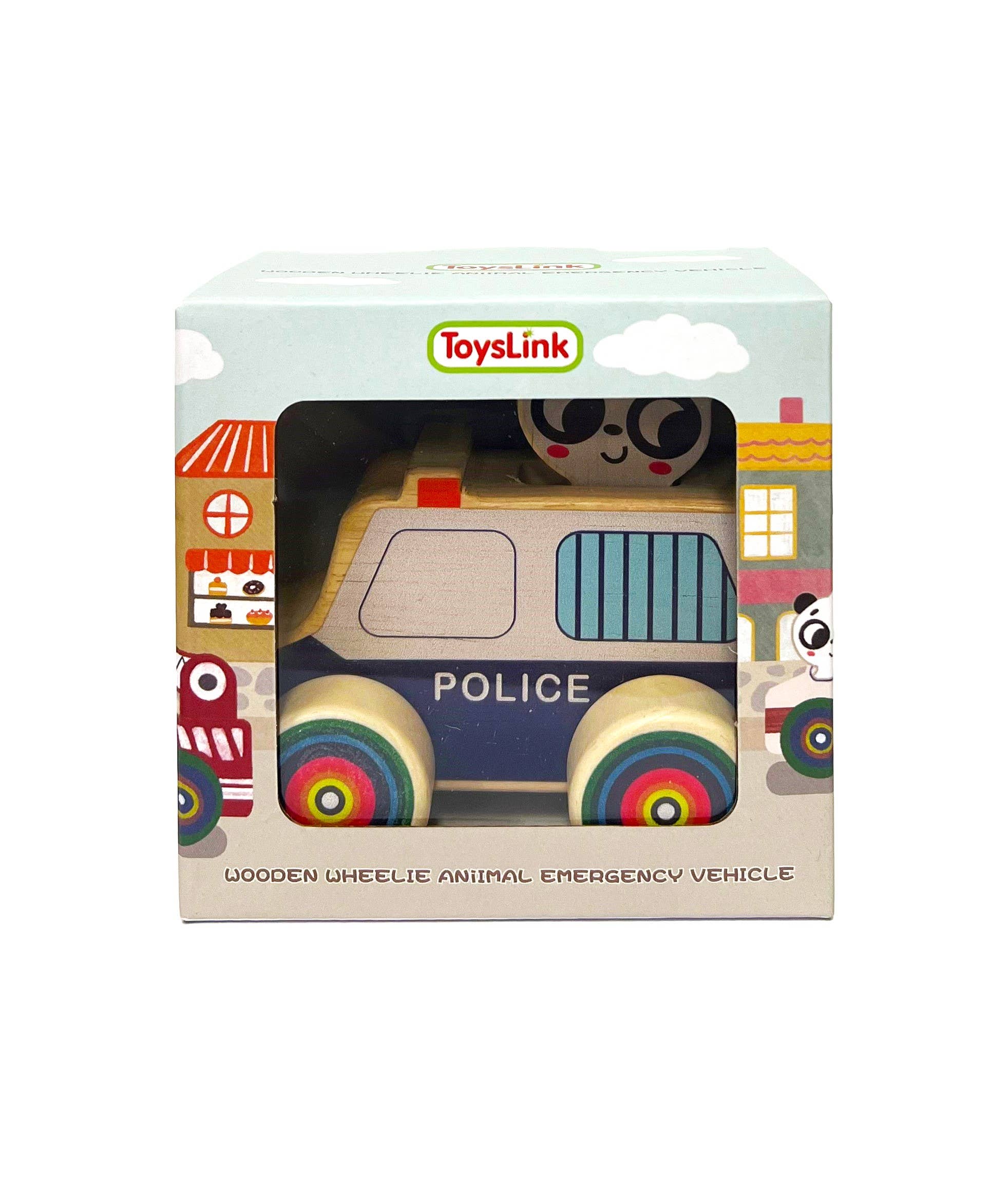 Toyslink - Wooden Mini Wheelie Emergency Vehicle