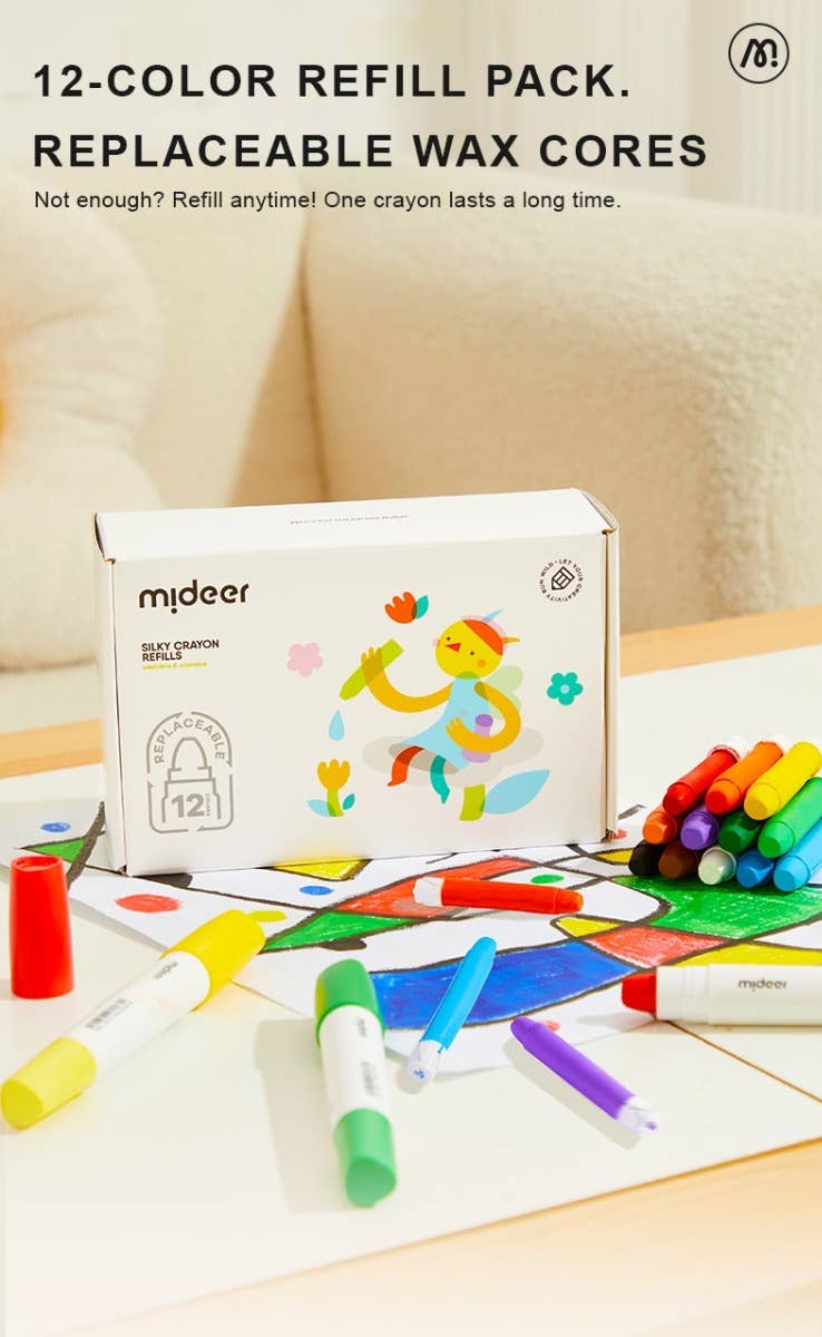 Mideer - Silky Crayons Refills