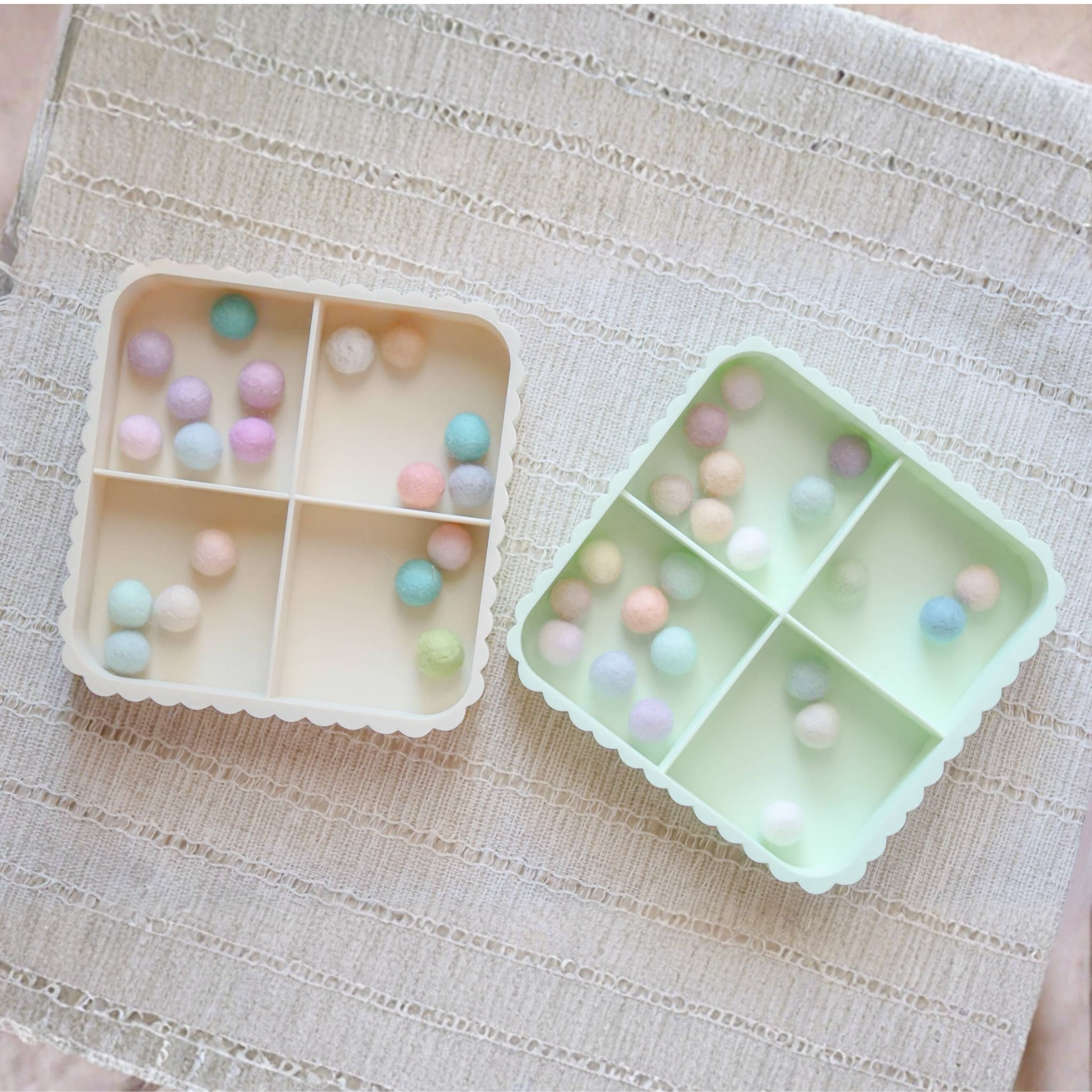 Square Fluted Sensory Tray 