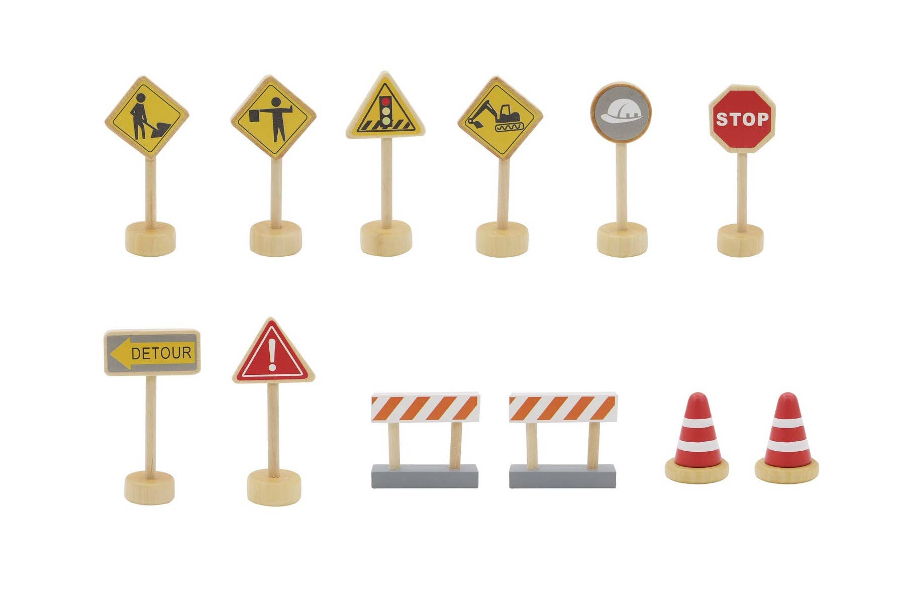 Mideer - Wooden Construction Traffic Sign Play Set