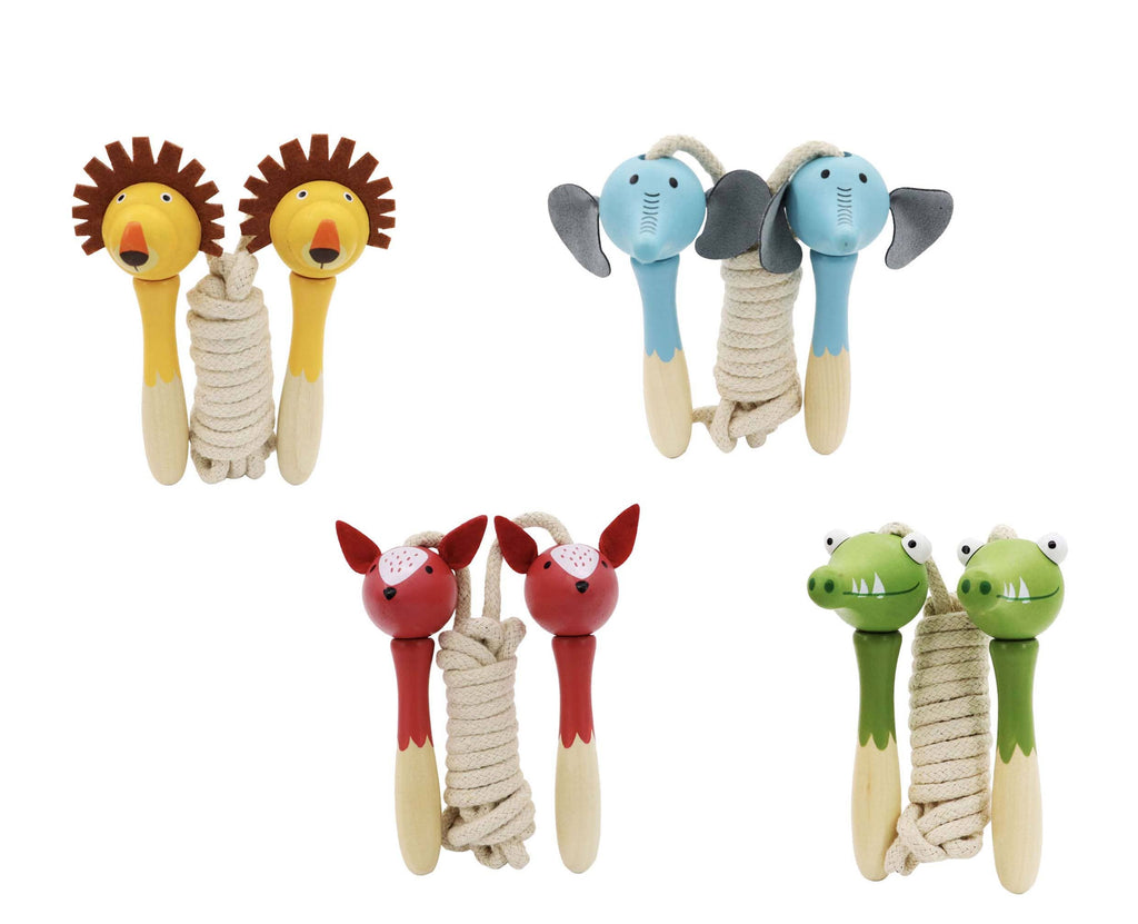Toyslink - Wooden Jungle Animal Skipping Rope