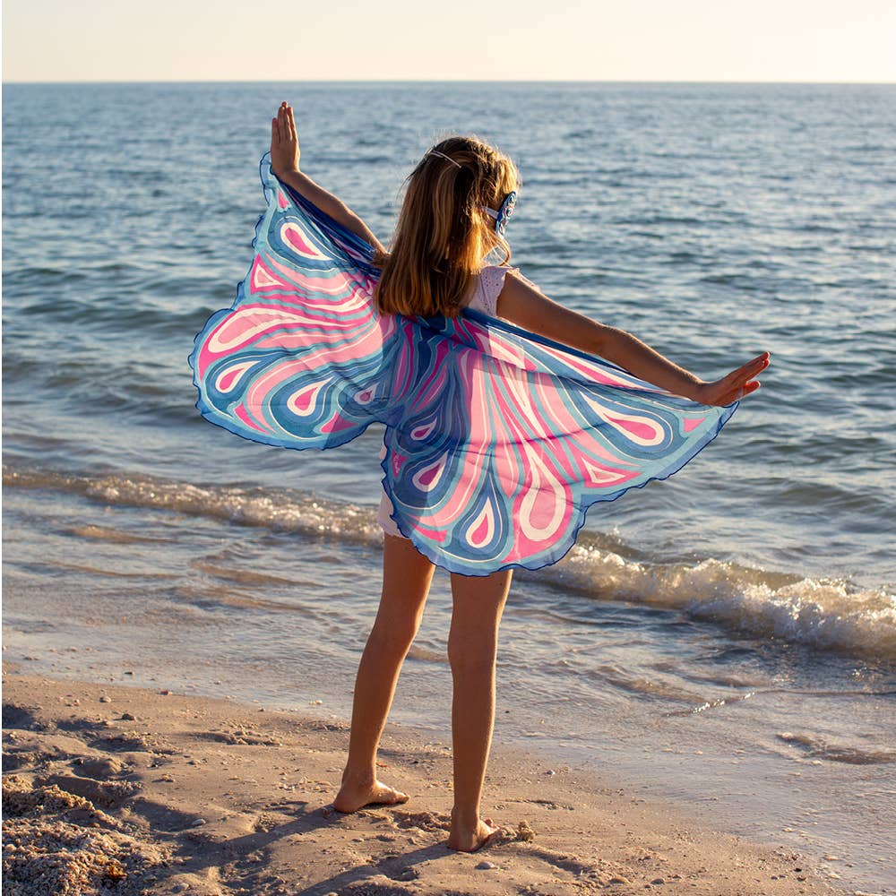 Dreamy Dress-Ups - Blue Fortune Fairy Wings + Mask Set