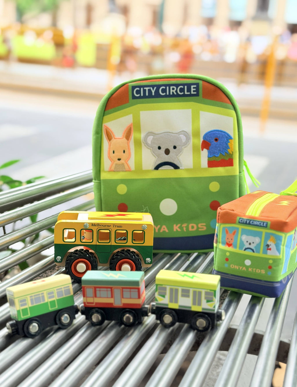 Toyslink - Wooden Melbourne Tram Set