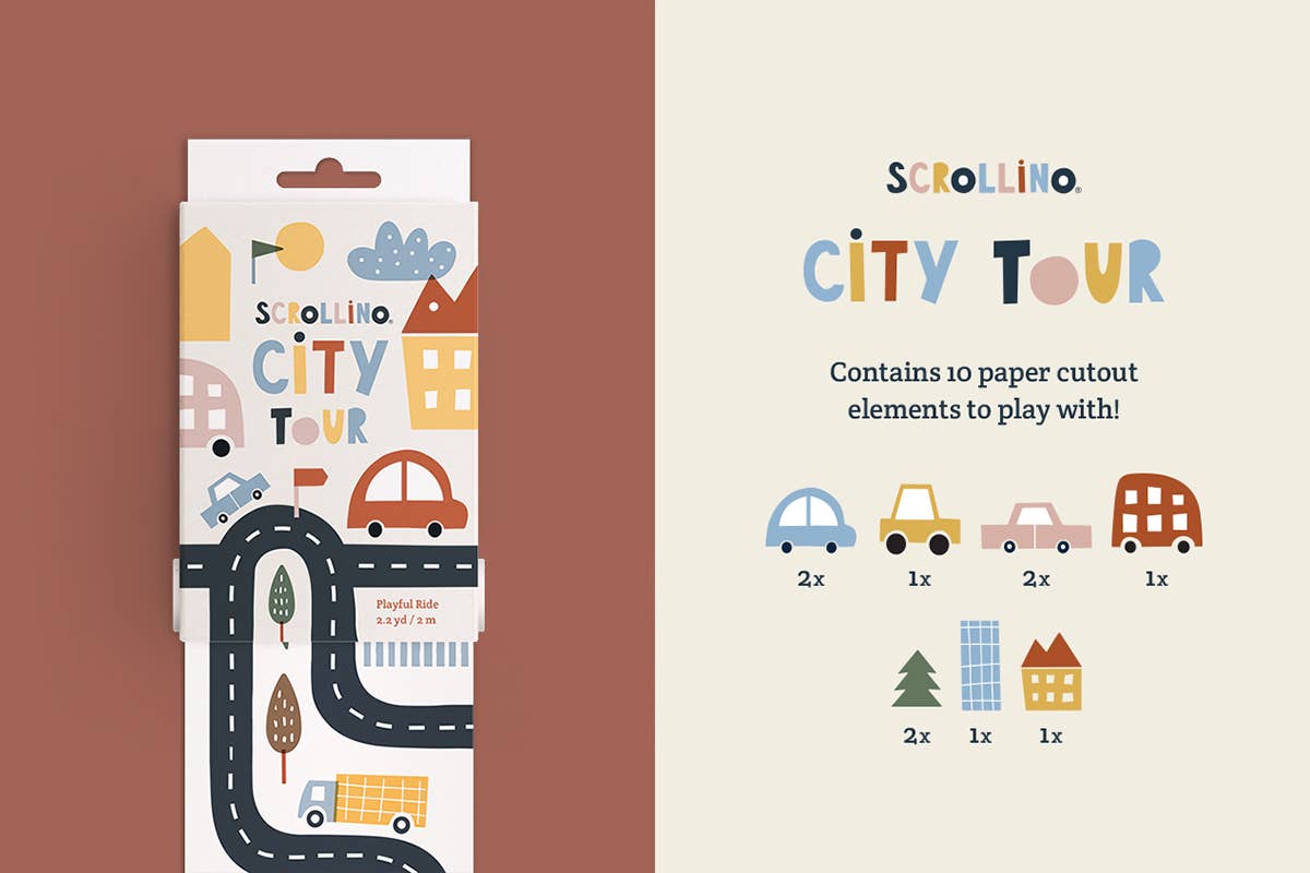 Scrollino - New York, London, Paris City Tour Colouring Book