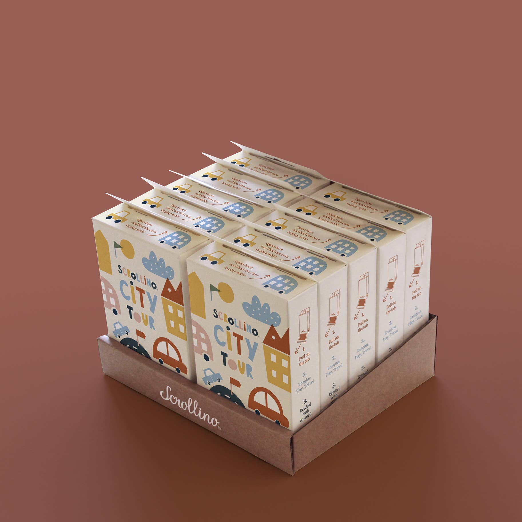 Scrollino - New York, London, Paris City Tour Colouring Book