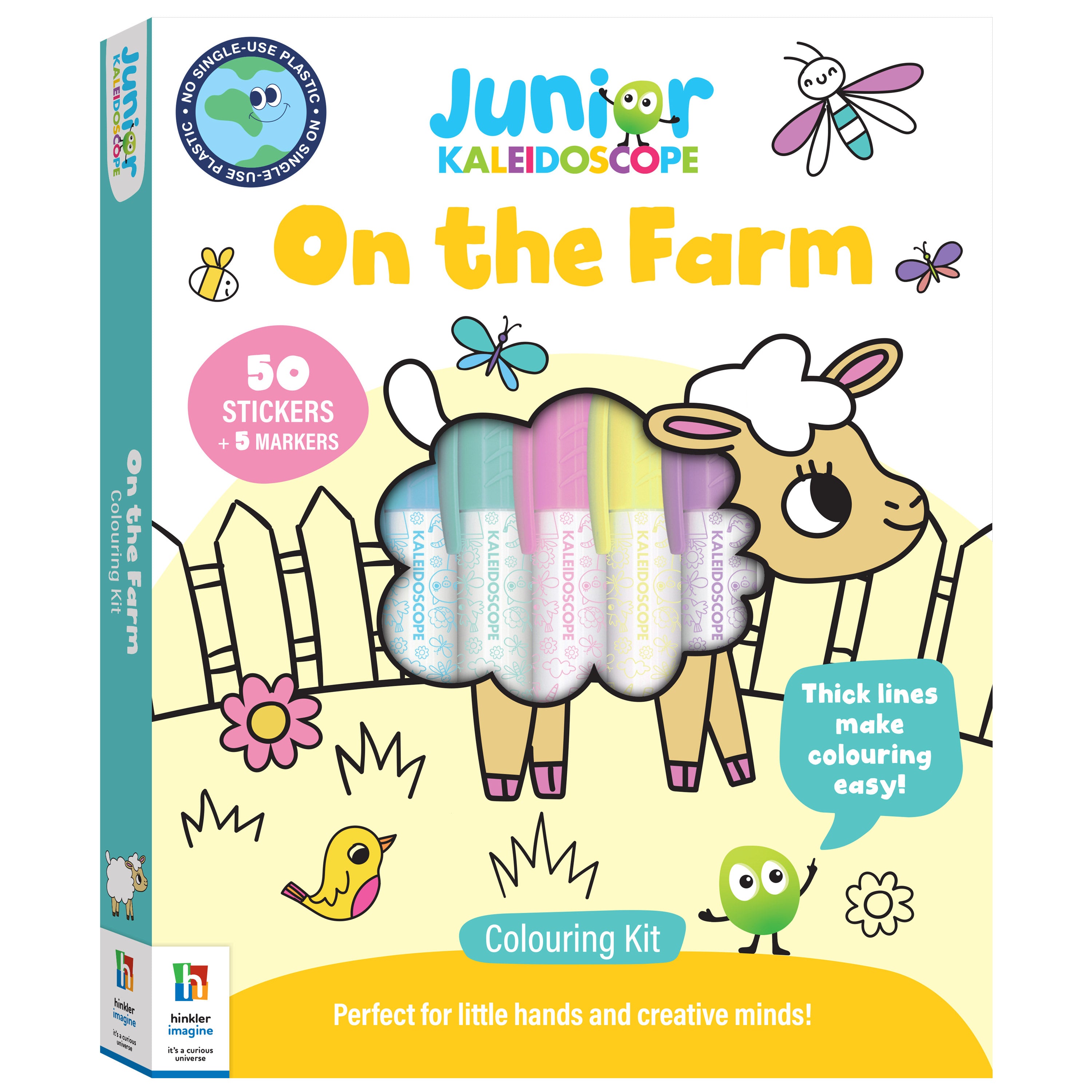 On the Farm - Junior Kaleidoscope Colouring Kit
