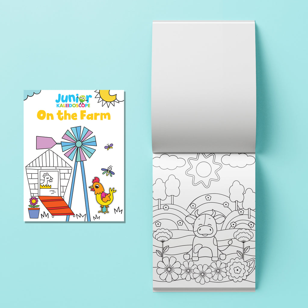 On the Farm - Junior Kaleidoscope Colouring Kit