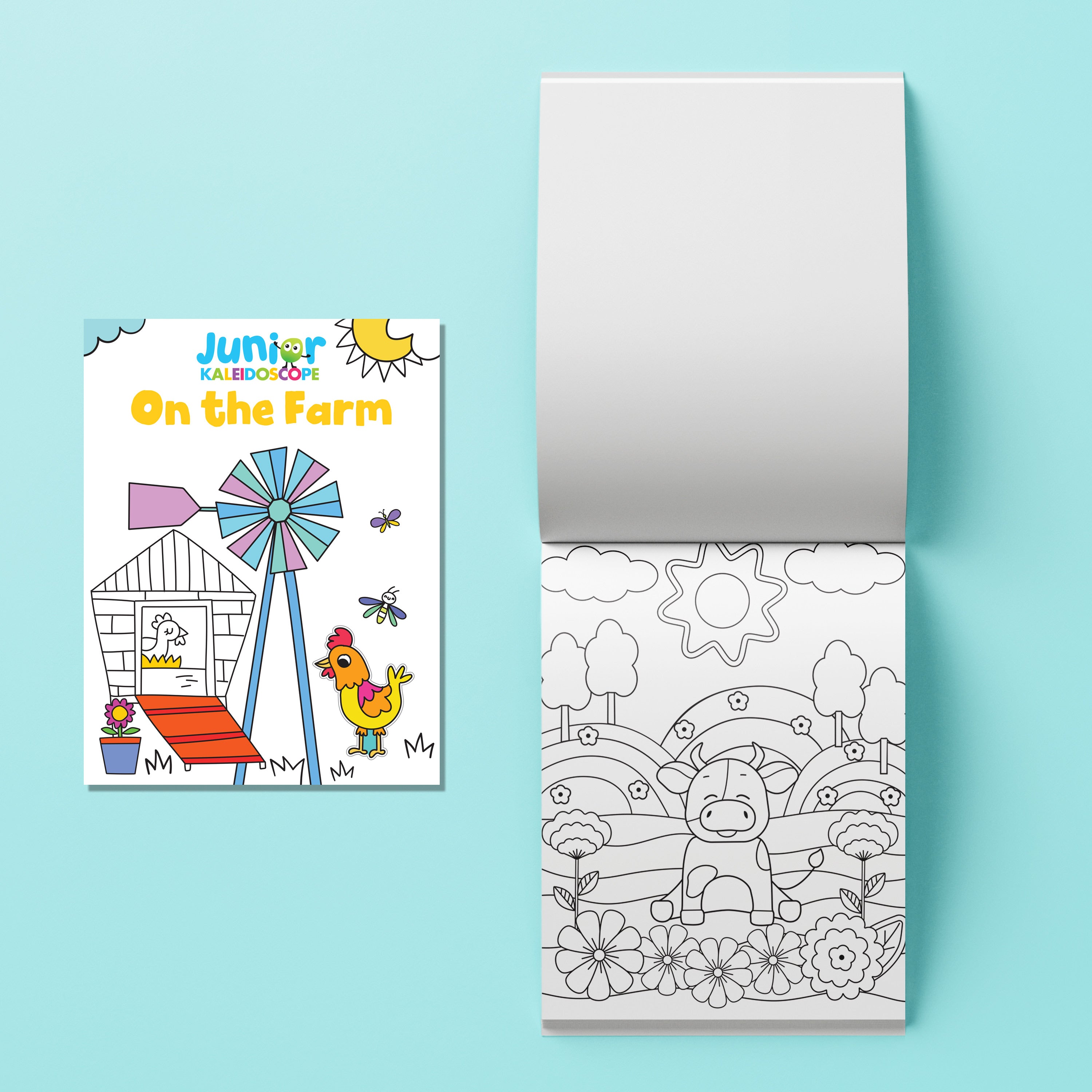 On the Farm - Junior Kaleidoscope Colouring Kit