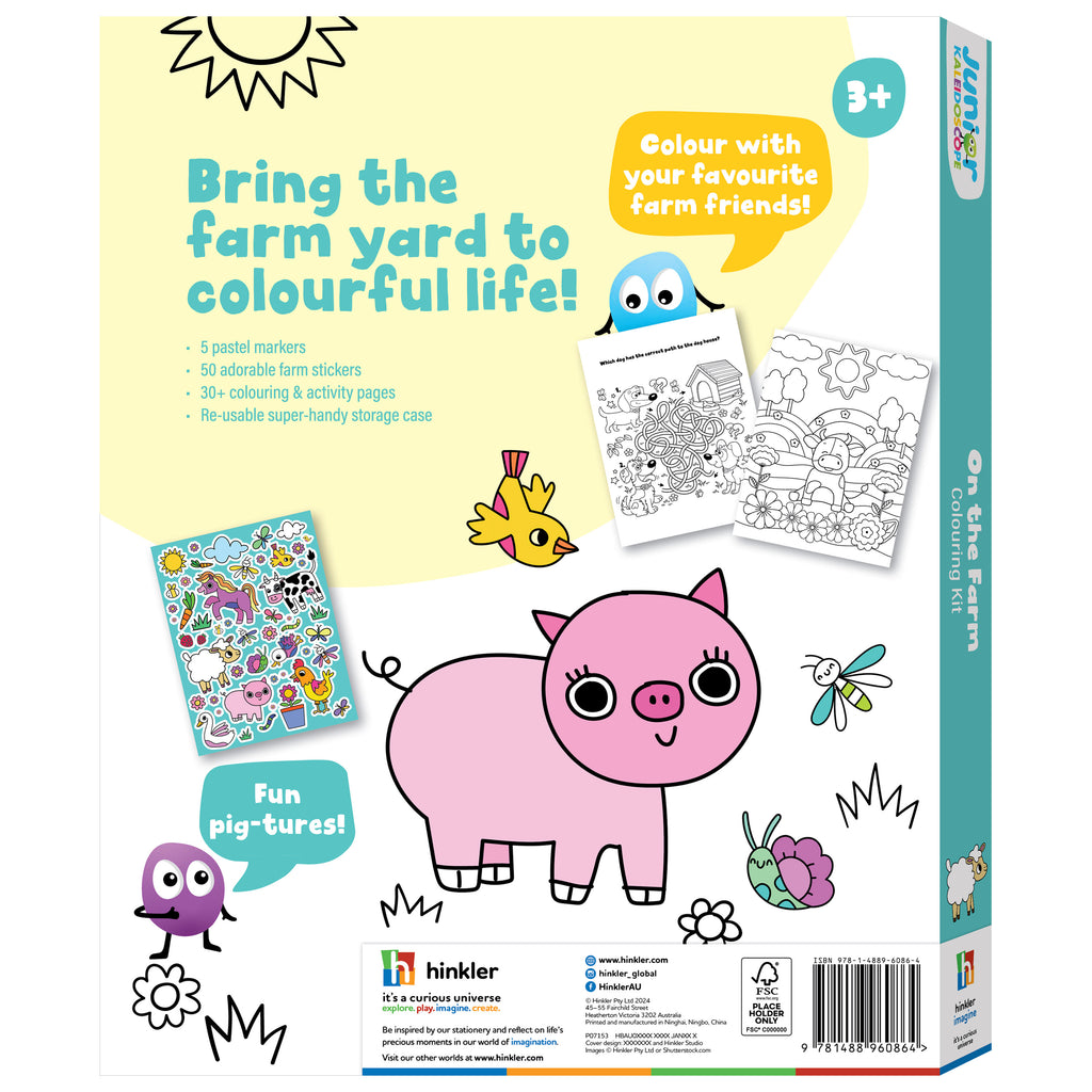 On the Farm - Junior Kaleidoscope Colouring Kit