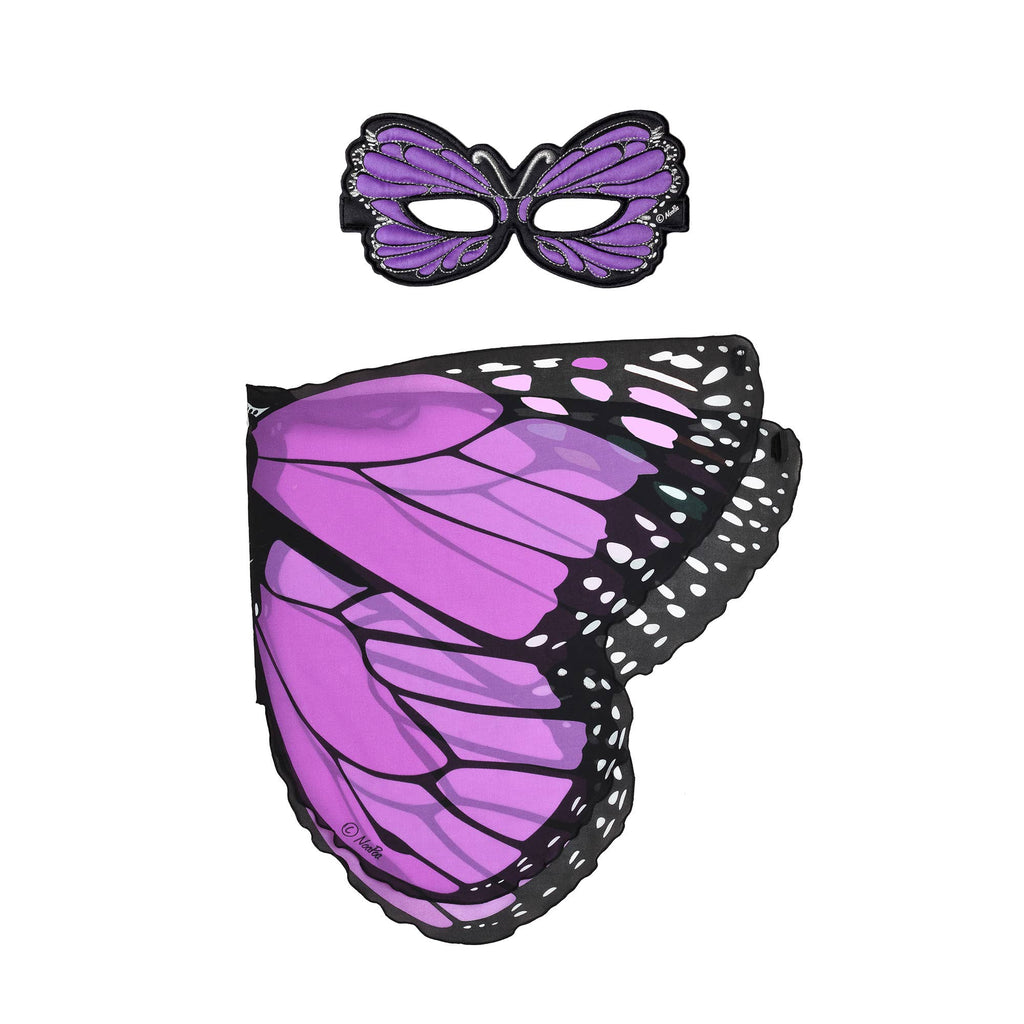 Dreamy Dress-Ups - Purple Monarch Butterfly Wings + Mask Set