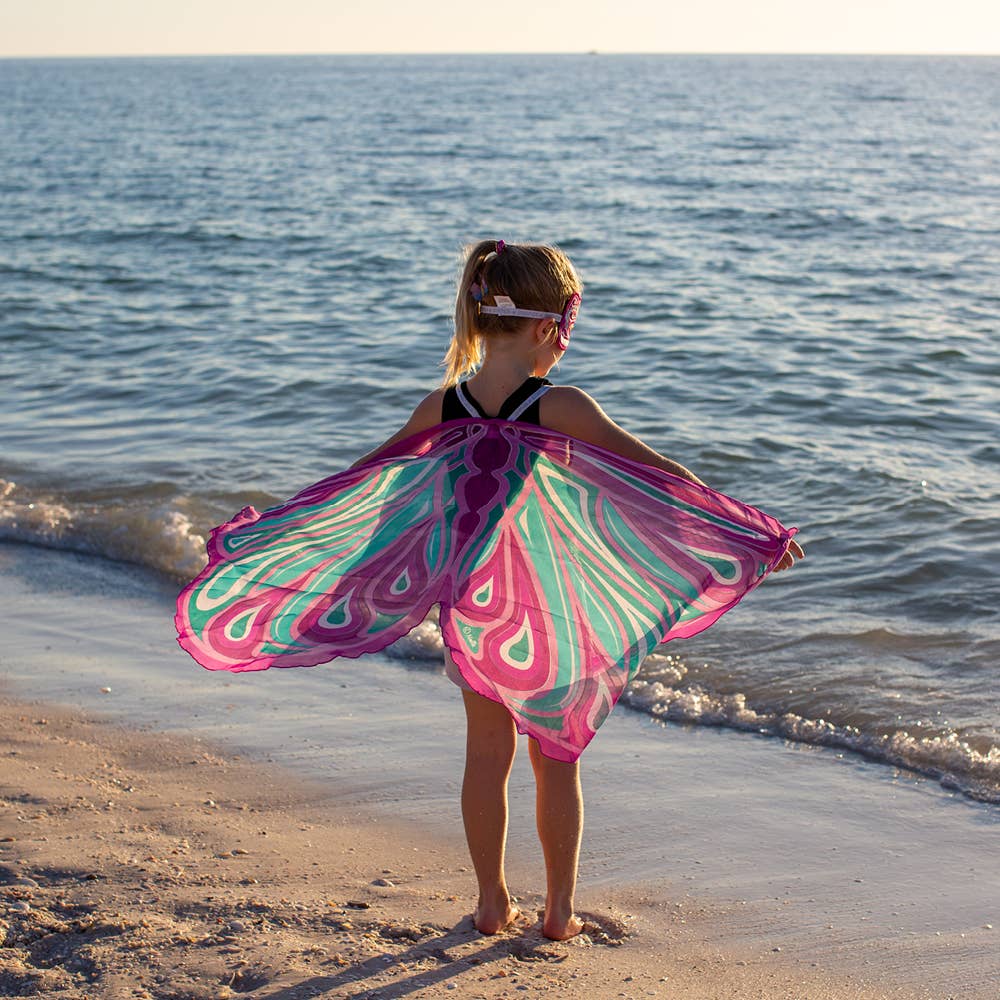 Dreamy Dress-Ups - Purple Fortune Fairy Wings + Mask Set