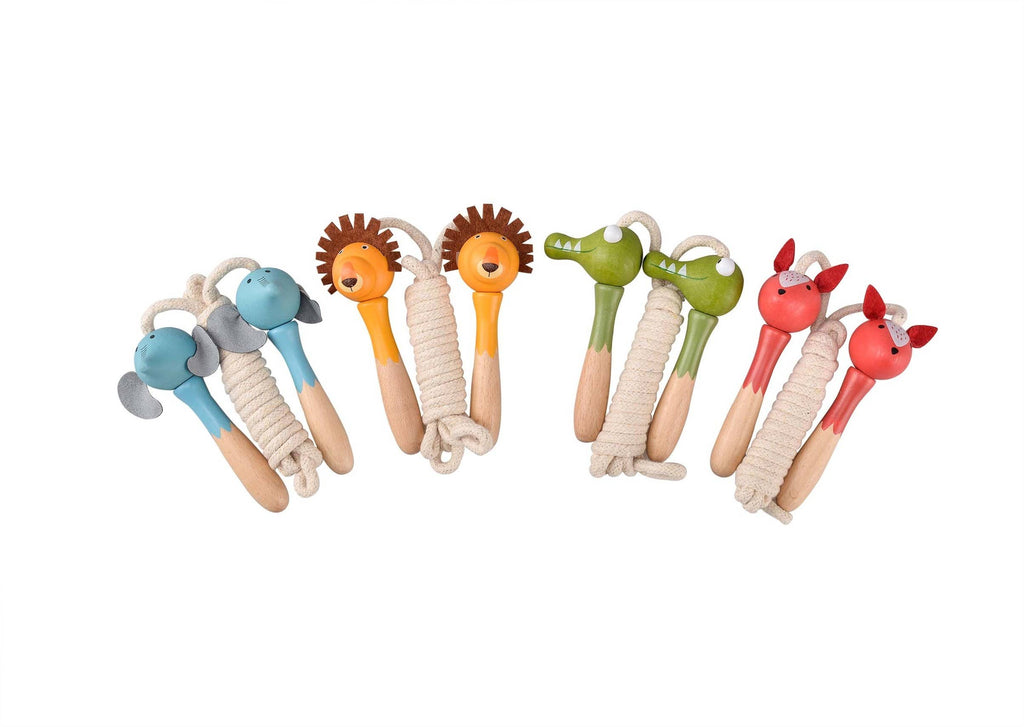 Toyslink - Wooden Jungle Animal Skipping Rope