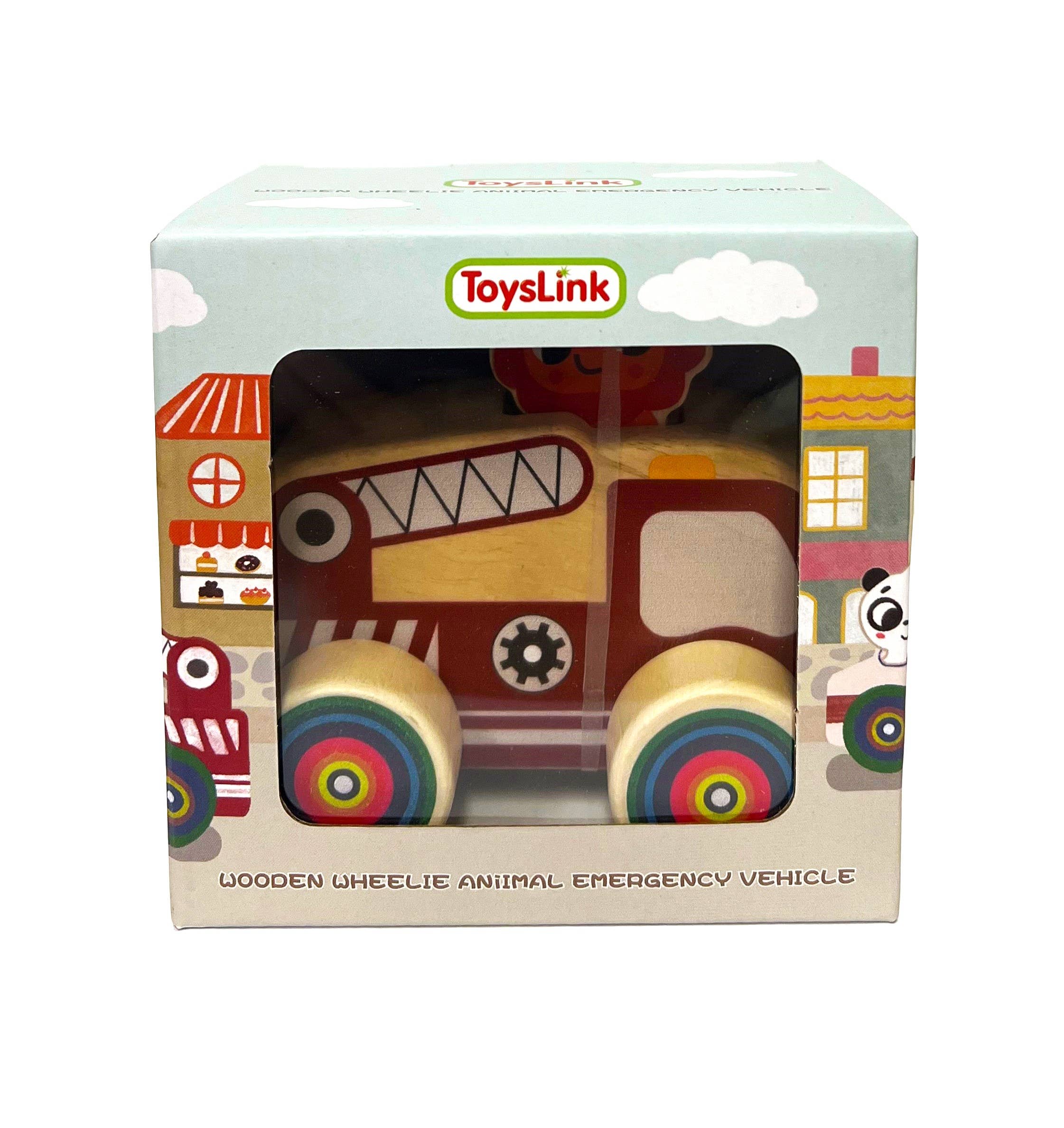 Toyslink - Wooden Mini Wheelie Emergency Vehicle