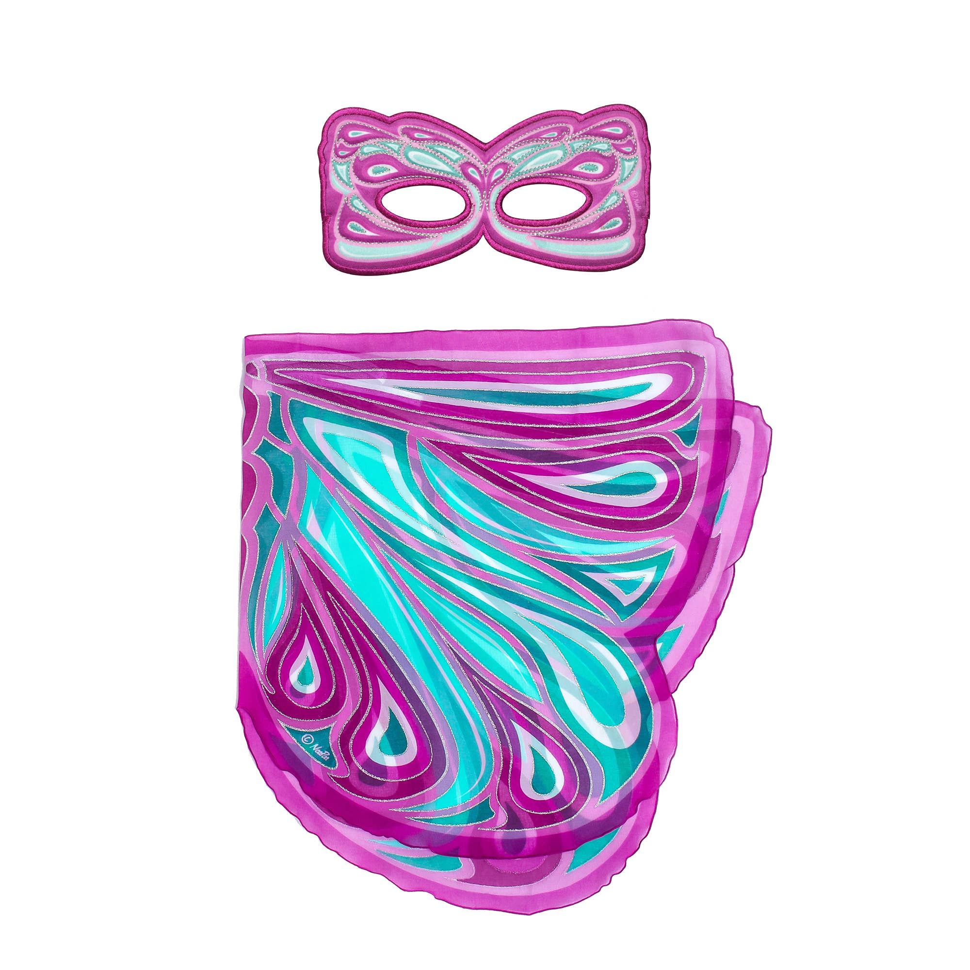 Dreamy Dress-Ups - Purple Fortune Fairy Wings + Mask Set