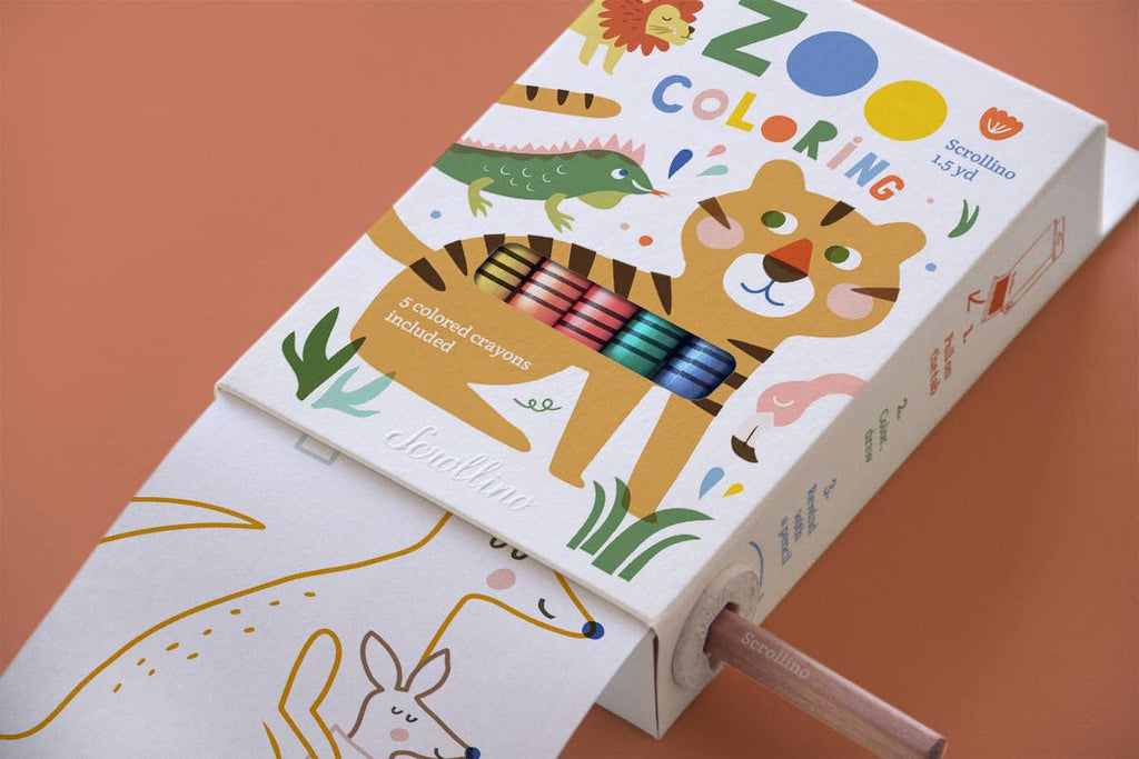 Scrollino - Colouring Book with ZOO animals