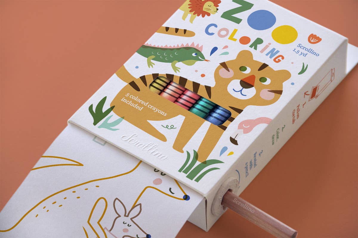 Scrollino - Colouring Book with ZOO animals