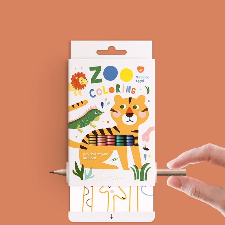 Scrollino - Colouring Book with ZOO animals