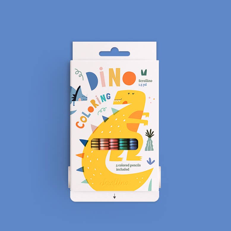 Scrollino - Colouring Book with Dinosaurs