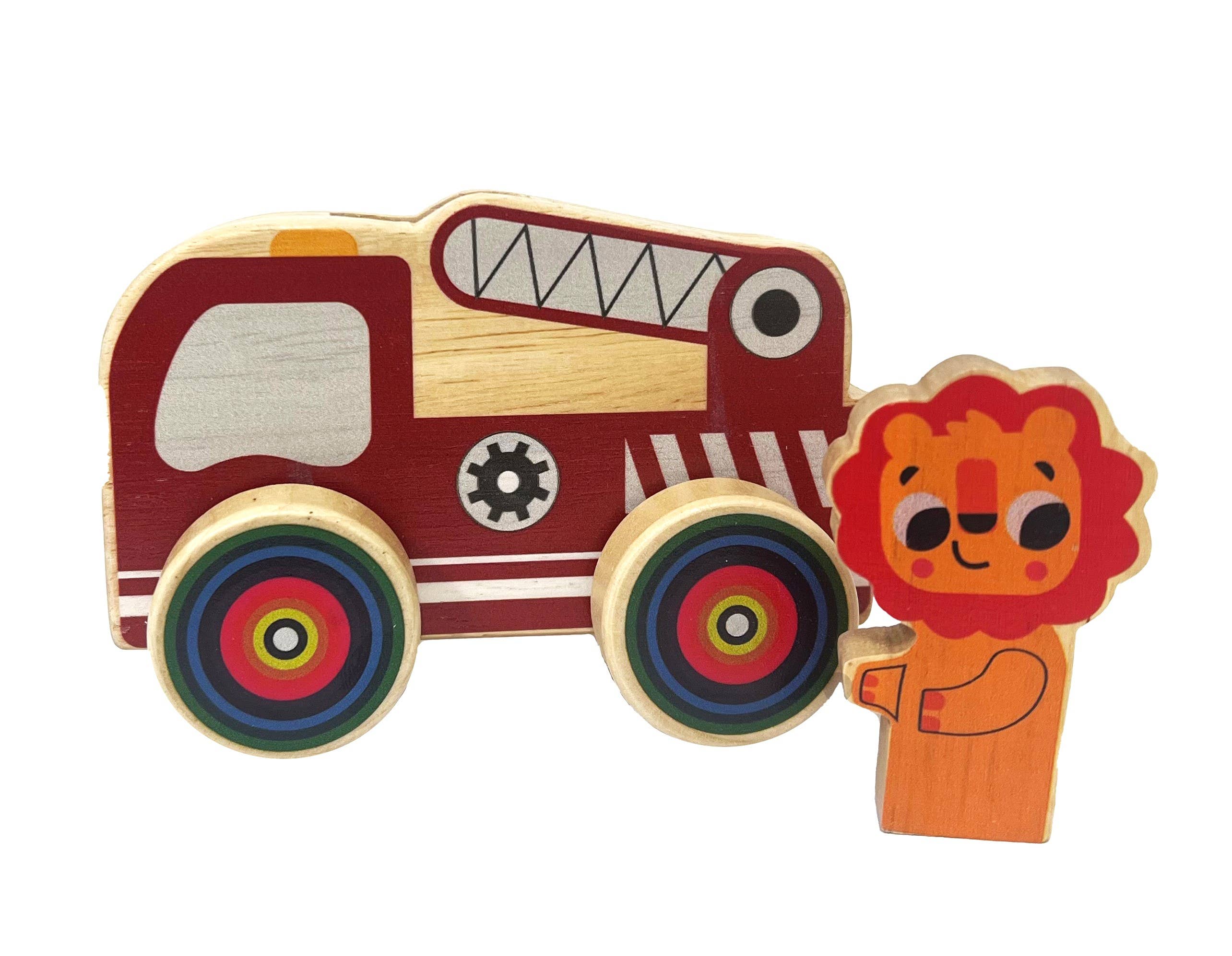 Toyslink - Wooden Mini Wheelie Emergency Vehicle