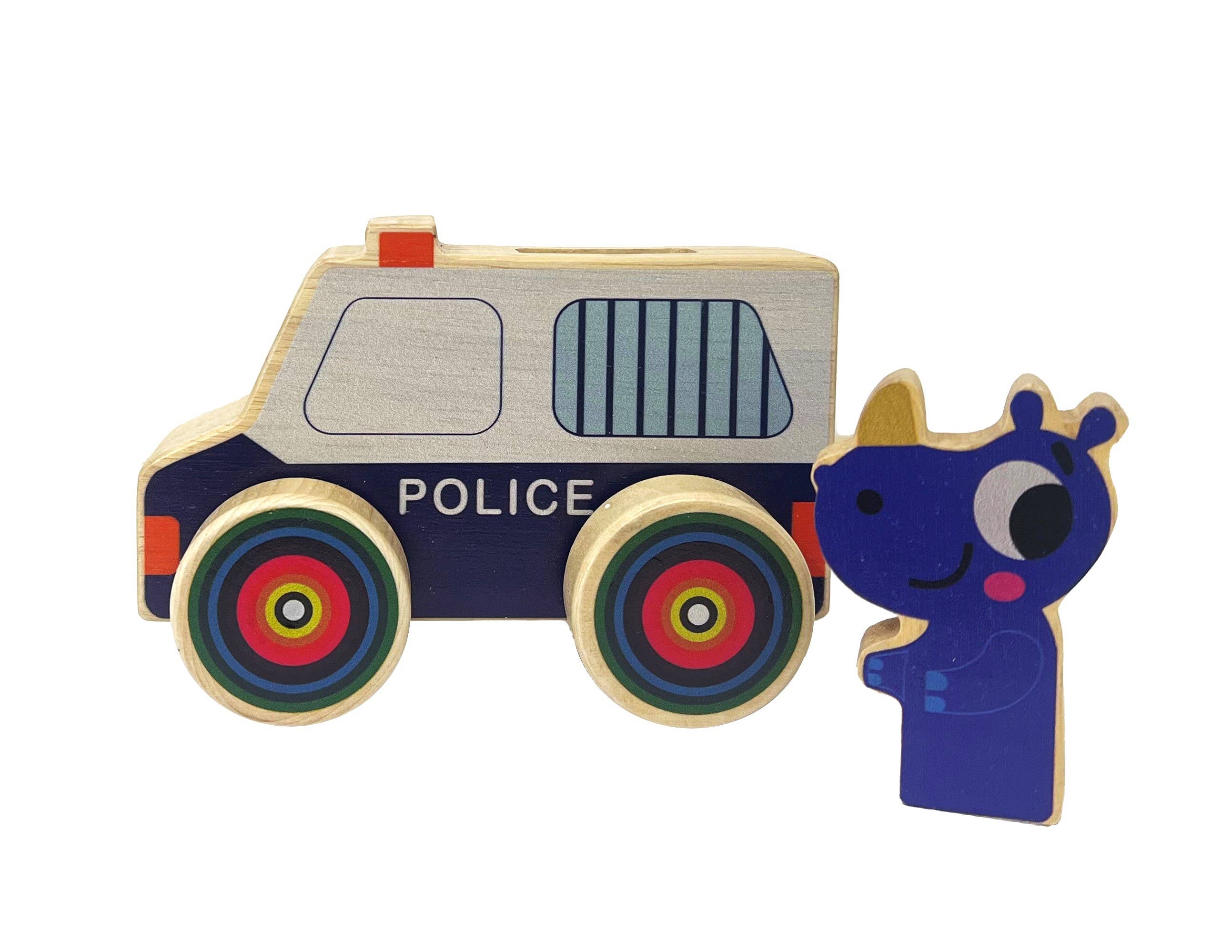 Toyslink - Wooden Mini Wheelie Emergency Vehicle